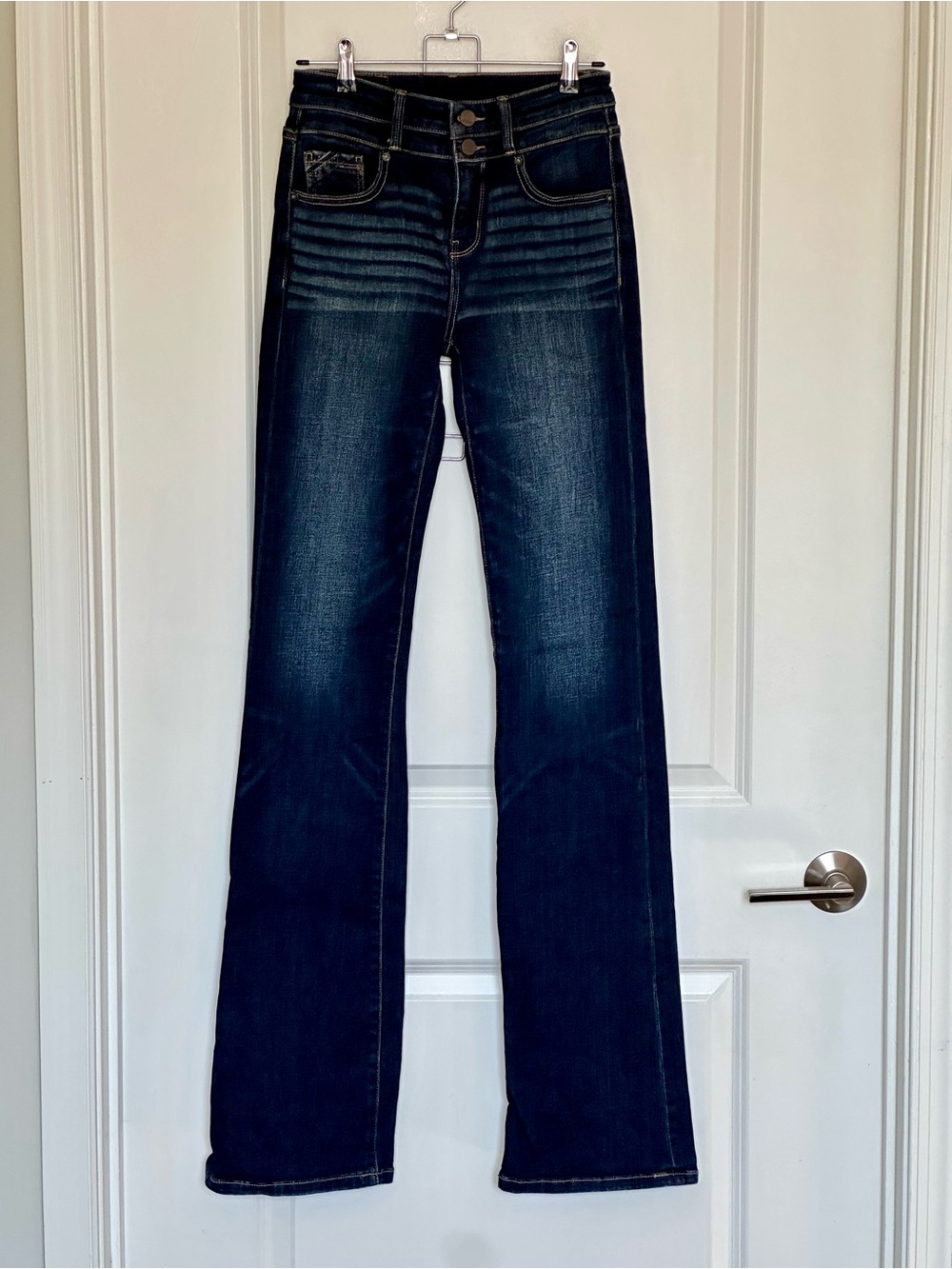 Buckle Dark Indigo bootcut Jeans extra long, tall